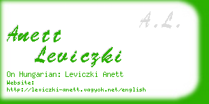 anett leviczki business card